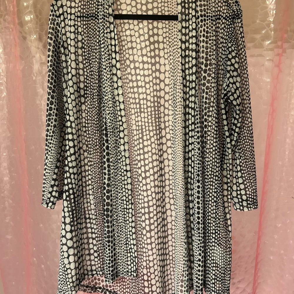 Black and White Polka Dot Cardigan